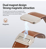Apple Watch 42mm | Apple Watch (42/44/SE/45mm & Ultra) - DUX DUCIS® M-Buckle Ægte Læder Rem - Brun - DELUXECOVERS.DK