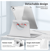iPad 10.9" (2022) | iPad 11" (2025) / iPad 10.9" (2022) - Akrylisk 360° Cover m. Stander - Lysegrå - DELUXECOVERS.DK