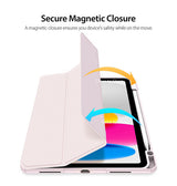 iPad 10.9" (2022) | iPad 11" (2025) / iPad 10.9" (2022) - Dux Ducis™ Mesh Design Trifold Cover - Lyserød - DELUXECOVERS.DK