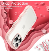 iPhone 15 Pro | iPhone 15 Pro - DeLX™ Wave Frame Silikone Cover - Pink - DELUXECOVERS.DK