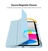 iPad 10.9" (2022) | iPad 11" (2025) / iPad 10.9" (2022) - Dux Ducis™ Mesh Design Trifold Cover - Blå - DELUXECOVERS.DK