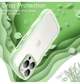 iPhone 15 Pro | iPhone 15 Pro - DeLX™ Wave Frame Silikone Cover - Grøn - DELUXECOVERS.DK