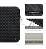 Macbook Sleeve | MacBook Pro/Air 13" - DeLX™ Diamond Neopren Sleeve - Sort - DELUXECOVERS.DK