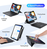 iPad 10.9" (2022) | iPad 11" (2025) / iPad 10.9" (2022) - DUX DUCIS™ Cover M. Magnetisk Trådløs Tastatur - Sort - DELUXECOVERS.DK