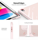 iPad 10.9" (2022) | iPad 11" (2025) / iPad 10.9" (2022) - Dux Ducis™ Mesh Design Trifold Cover - Lyserød - DELUXECOVERS.DK
