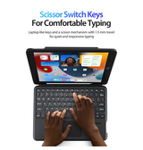 iPad 7/8/9 | iPad 10.2" 7/8/9 (2019/2020/2021) - DUX DUCIS™ Cover M. Magnetisk Trådløs Tastatur - Sort - DELUXECOVERS.DK