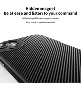 iPhone 15 Plus | iPhone 15 Plus - DeLX™ Full Carbon Stødsikkert Cover M. MagSafe - Sort - DELUXECOVERS.DK