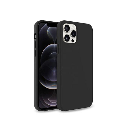 iPhone 12 Pro Max | iPhone 12 Pro Max - Novo Frosted Matte Slim Silikone Cover - Sort - DELUXECOVERS.DK