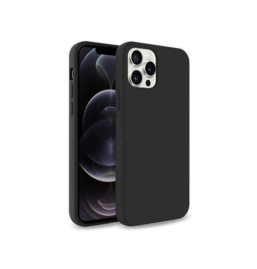 iPhone 12 Pro | iPhone 12 Pro - Novo Frosted Matte Slim Silikone Cover - Sort - DELUXECOVERS.DK