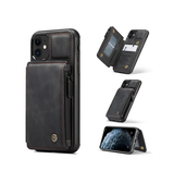 iPhone 11 | iPhone 11 - CaseMe™ Æra Læder Etui M. Bag Pung - DELUXECOVERS.DK