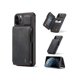 iPhone 11 Pro | iPhone 11 Pro - CaseMe™ Æra Læder Etui M. Bag Pung - DELUXECOVERS.DK