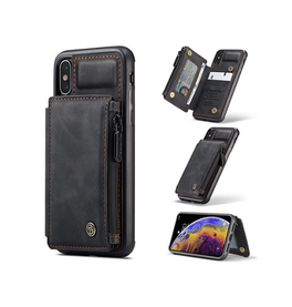 iPhone XS Max | iPhone XS Max - CaseMe™ Æra Læder Etui M. Bag Pung - DELUXECOVERS.DK