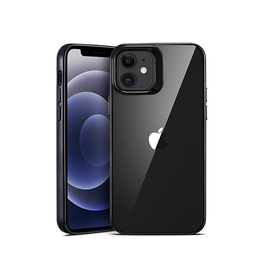 iPhone 12 Mini | iPhone 12 Mini - ESR Pietet™ Tyndt Silikone Cover - M. Sort Kant - DELUXECOVERS.DK