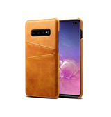 Samsung Galaxy S10+ | Samsung Galaxy S10+ (Plus) - NX Design Læder Bagcover - Lysebrun - DELUXECOVERS.DK