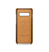 Samsung Galaxy S10+ | Samsung Galaxy S10+ (Plus) - NX Design Læder Bagcover - Lysebrun - DELUXECOVERS.DK