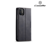 iPhone 11 | iPhone 11 - CaseMe™ Noble Læder Etui / Pung - Sort - DELUXECOVERS.DK