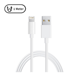 Kabel | Lightning til USB-A | Oplade Data/Sync Kabel - Hvid - 1M - DELUXECOVERS.DK