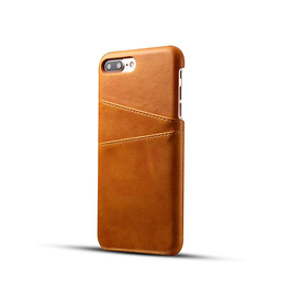 iPhone 7/8 Plus | iPhone 7/8 Plus - NX Design Læder Bagcover Pung Lysebrun - DELUXECOVERS.DK