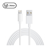 Kabel | Lightning til USB-A | Oplade Data/Sync Kabel - Hvid - 2M - DELUXECOVERS.DK