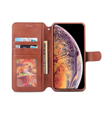 iPhone XS Max | iPhone XS Max - AZNS™ Diary Læder Etui / Taske M. Pung - Brun - DELUXECOVERS.DK