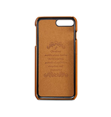 iPhone 7/8 Plus | iPhone 7/8 Plus - NX Design Læder Bagcover Pung Lysebrun - DELUXECOVERS.DK