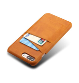 iPhone 7/8 Plus | iPhone 7/8 Plus - NX Design Læder Bagcover Pung Lysebrun - DELUXECOVERS.DK