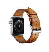 Apple Watch 42mm | Apple Watch (42/44/SE/45mm & Ultra) -  L'Empiri™ Verona Ægte Læder Rem - Hellbraun - DELUXECOVERS.DK