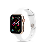 Apple Watch 38mm | Apple Watch (38/40/SE/41/42mm) - ICON™ Tynd Classic Silikone Rem - Hvid - DELUXECOVERS.DK