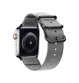 Apple Watch 42mm | Apple Watch (42/44/SE/45mm & Ultra) - Nato Military Nylon Rem - Mat Gray - DELUXECOVERS.DK