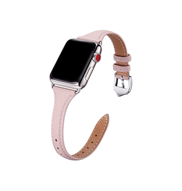 Apple Watch 38mm | Apple Watch (38/40/SE/41/42mm) - Wonder™ Classic Læder Rem - Rose - DELUXECOVERS.DK