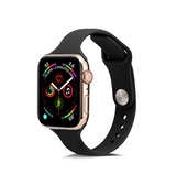 Apple Watch 42mm | Apple Watch (42/44/SE/45mm & Ultra) - ICON™ Tynd Classic Silikone Rem - Sort - DELUXECOVERS.DK