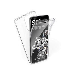 Samsung Galaxy S20 Ultra | Samsung Galaxy S20 Ultra - Full Cover 360° Silikone Transparent - DELUXECOVERS.DK