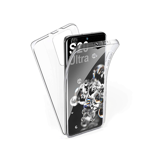 Samsung Galaxy S20 Ultra | Samsung Galaxy S20 Ultra - Full Cover 360° Silikone Transparent - DELUXECOVERS.DK