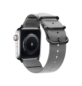 Apple Watch 38mm | Apple Watch (38/40/SE/41/42mm) - Nato Military Nylon Rem - Mat Gray - DELUXECOVERS.DK