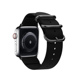 Apple Watch 42mm | Apple Watch (42/44/SE/45/46/49mm) - Nato Military Nylon Rem - Black Onyx - DELUXECOVERS.DK