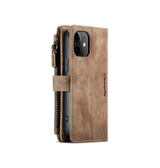 iPhone 12 | iPhone 12 - CaseMe™ Multifunktionel Læder Etui / Pung - Brun - DELUXECOVERS.DK