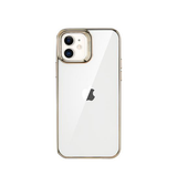 iPhone 12 Mini | iPhone 12 Mini - ESR Pietet™ Tyndt Silikone Cover - M. Guld Kant - DELUXECOVERS.DK
