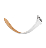 Apple Watch 42mm | Apple Watch (42/44/SE/45mm & Ultra) - Wonder™ Classic Læder Rem - Hvid - DELUXECOVERS.DK