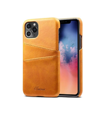 iPhone 11 Pro | iPhone 11 Pro - NX Design Læder Bagcover Pung Lysebrun - DELUXECOVERS.DK