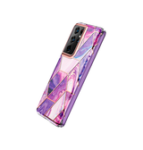 Samsung Galaxy S21 Ultra | Samsung S21 Ultra - UNIQ™ Marble Silikone Cover - Lilla - DELUXECOVERS.DK