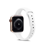 Apple Watch 38mm | Apple Watch (38/40/SE/41/42mm) - ICON™ Tynd Classic Silikone Rem - Hvid - DELUXECOVERS.DK