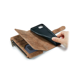 iPhone 6 / 6s | iPhone 6/6s - CaseMe™ Multifunktionel Læder Etui / Pung - Brun - DELUXECOVERS.DK