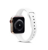 Apple Watch 42mm | Apple Watch (42/44/SE/45mm & Ultra) - ICON™ Tynd Classic Silikone Rem - Hvid - DELUXECOVERS.DK