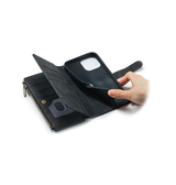 iPhone 12 Pro | iPhone 12 Pro - CaseMe™ Multifunktionel Læder Etui / Pung - Sort - DELUXECOVERS.DK