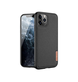 iPhone 12 Pro | iPhone 12 Pro - DUX DUCIS® Luxe Cover - Tekstil Design - Sort - DELUXECOVERS.DK