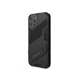 iPhone 12 Pro | iPhone 12 Pro - Eagle™ PRZ Stødsikkert Cover M. Kickstand - Sort - DELUXECOVERS.DK