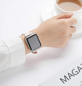 Apple Watch 42mm | Apple Watch (42/44/SE/45mm & Ultra) - Wonder™ Classic Læder Rem - Hvid - DELUXECOVERS.DK