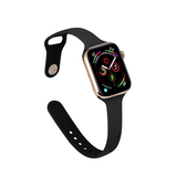 Apple Watch 42mm | Apple Watch (42/44/SE/45mm & Ultra) - ICON™ Tynd Classic Silikone Rem - Sort - DELUXECOVERS.DK