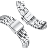 Apple Watch 38mm | Apple Watch (38/40/SE/41/42mm) - L'Empiri™ Marbella Rustfrit Stål Rem - Sølv - DELUXECOVERS.DK