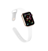 Apple Watch 42mm | Apple Watch (42/44/SE/45/46/49mm) - ICON™ Tynd Classic Silikone Rem - Hvid - DELUXECOVERS.DK